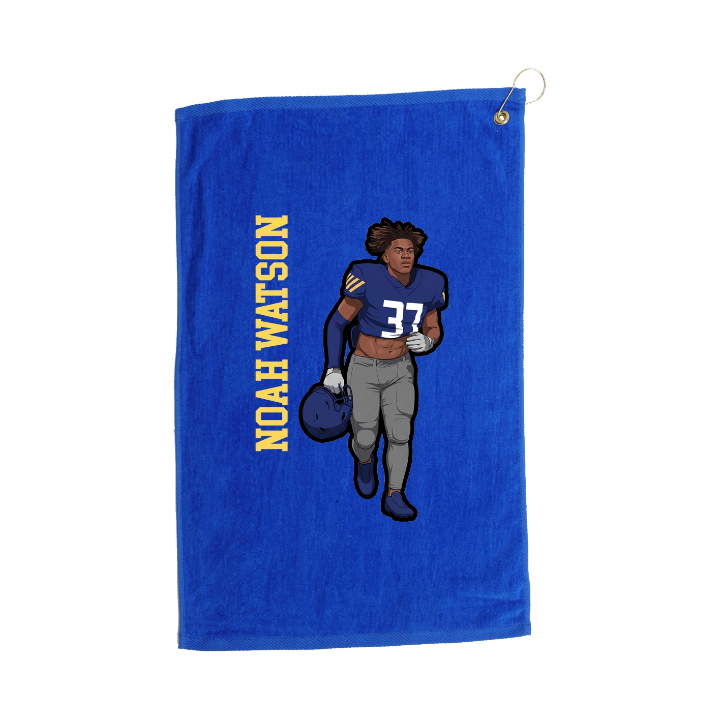Golf Towel — Name Vertical in Royal