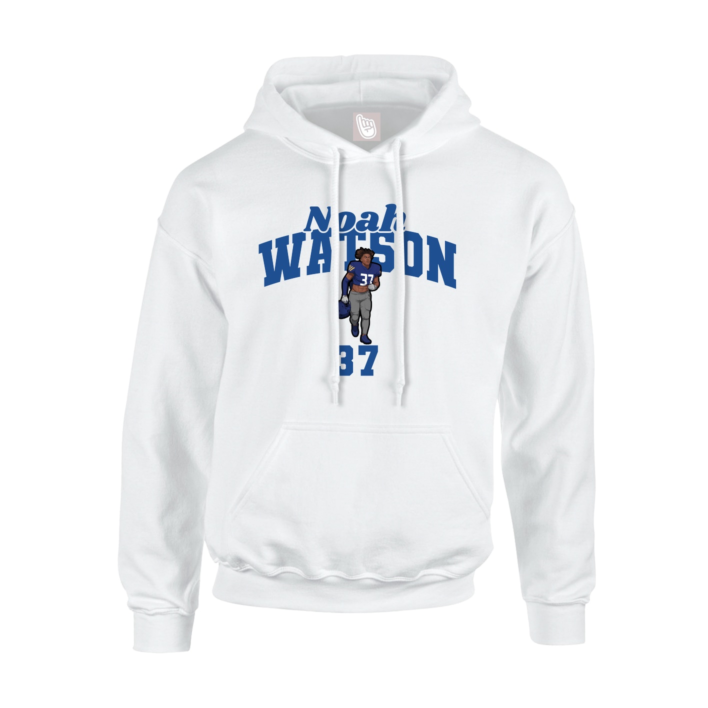 Youth Hoodie — Signature Arch in White