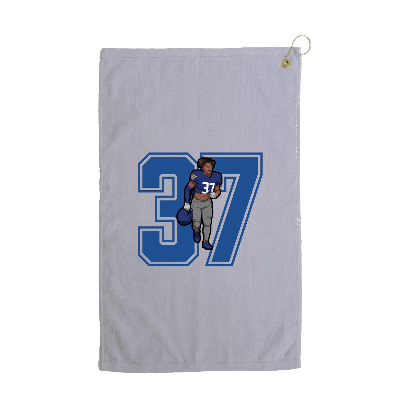 Golf Towel — Number in Grey