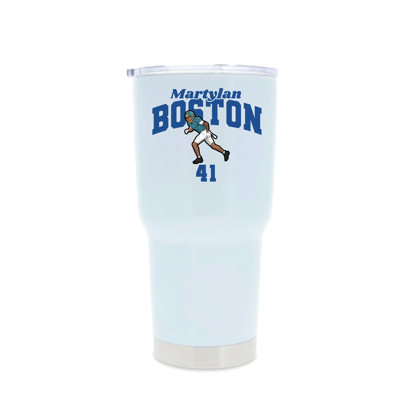 30oz Stainless Steel Tumbler — Signature Arch in White
