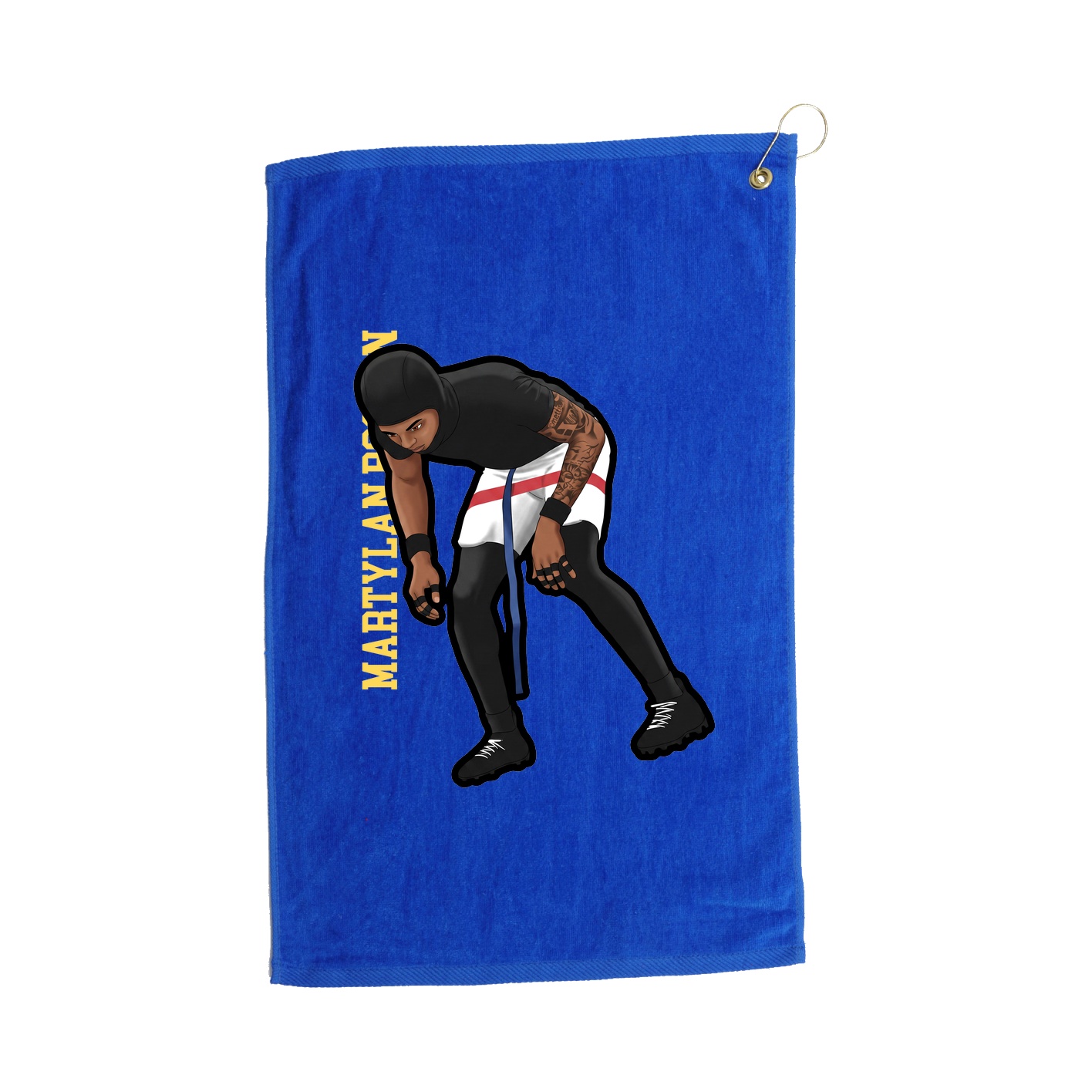Golf Towel — Name Vertical in Royal