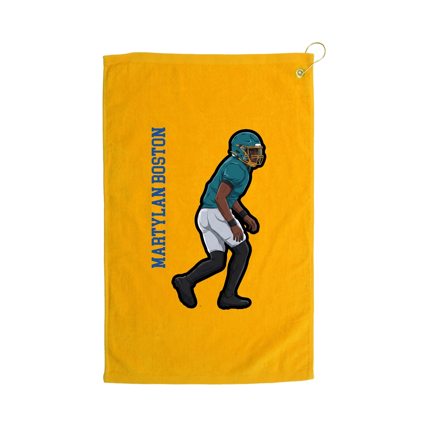 Golf Towel — Name Vertical in Gold