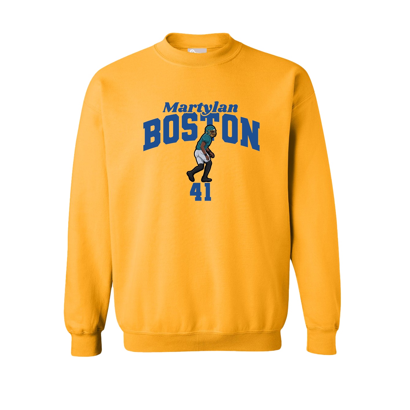 Fleece Crew — Signature Arch in Gold