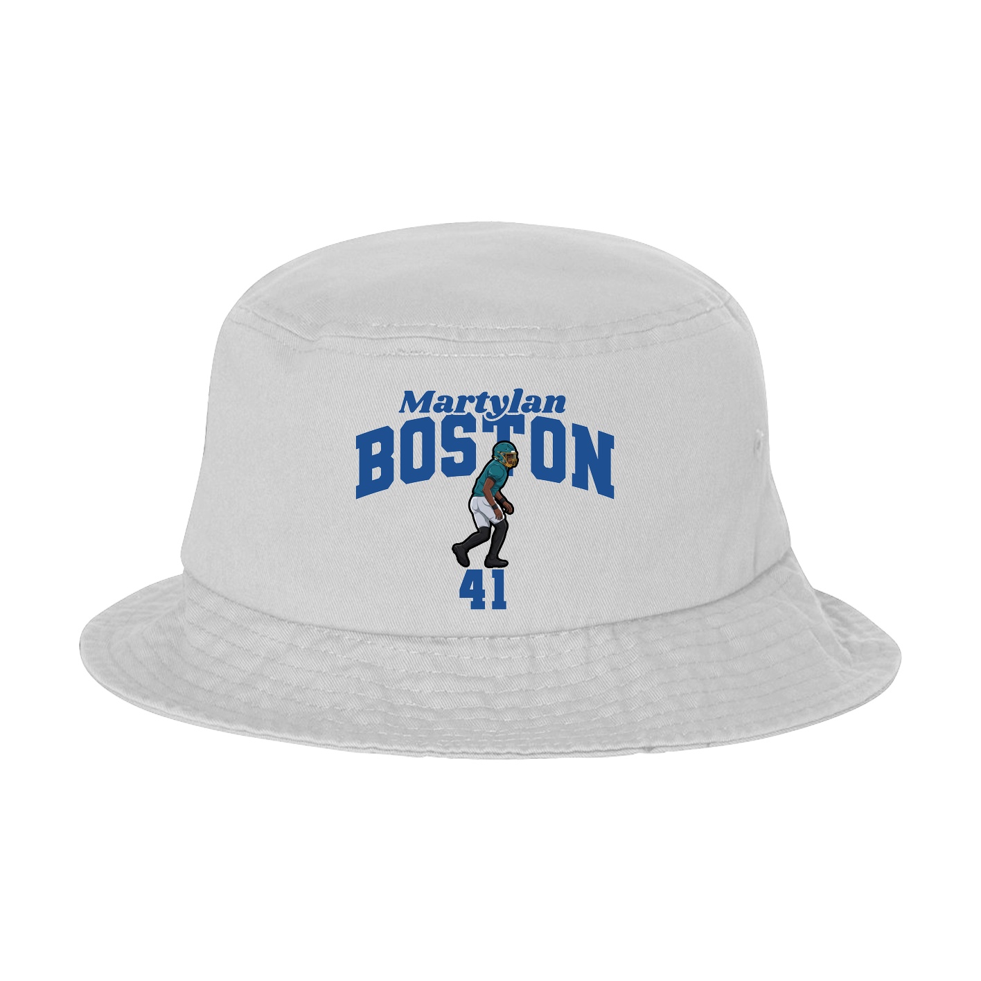 Bucket Cap — Signature Arch in White