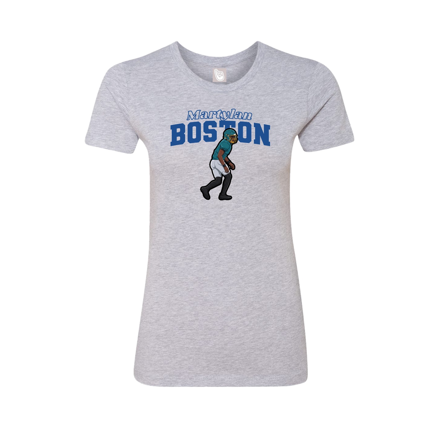 Womens Tee — Name Arch in Grey