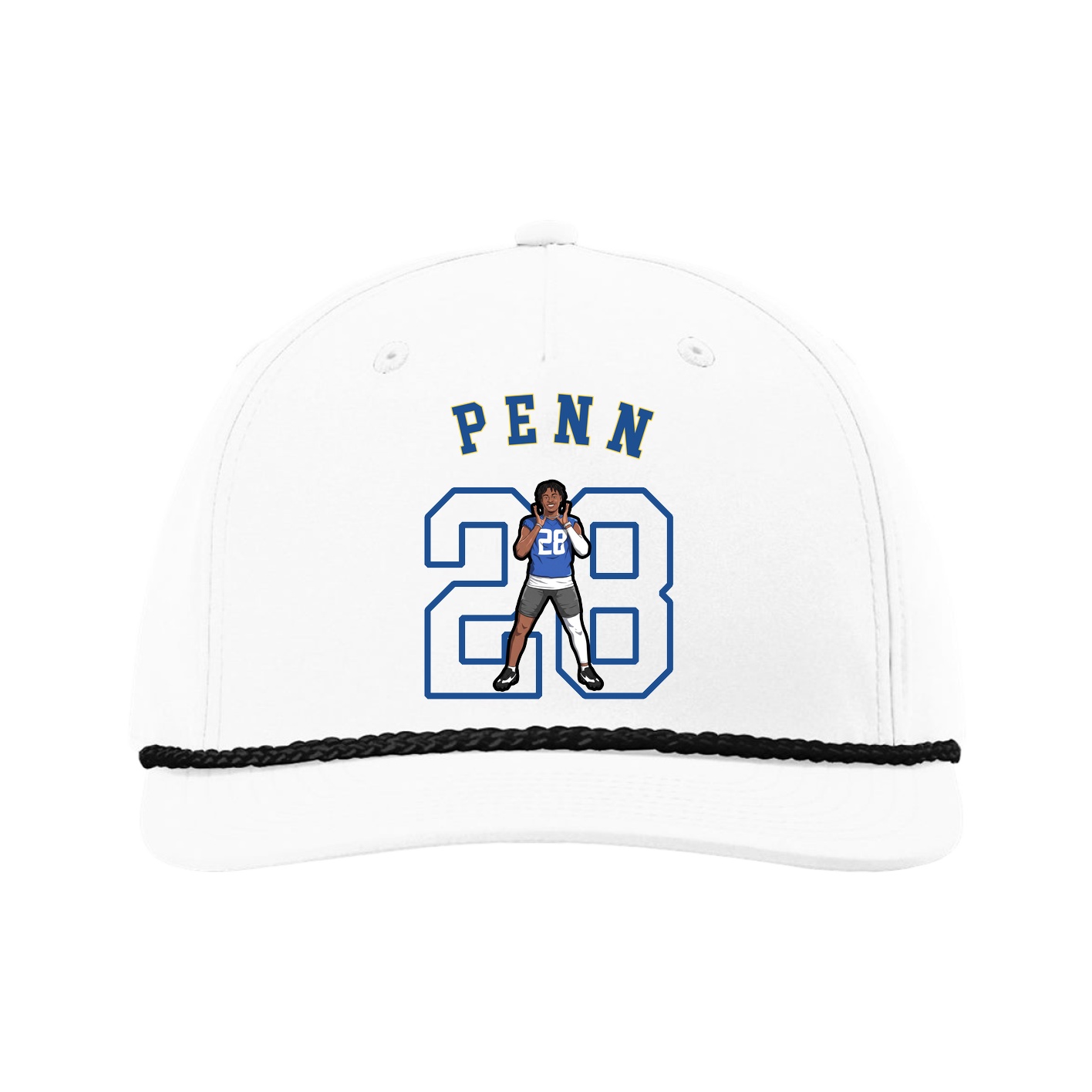 Five-Panel Classic Rope Cap — Shirsey Arch in White