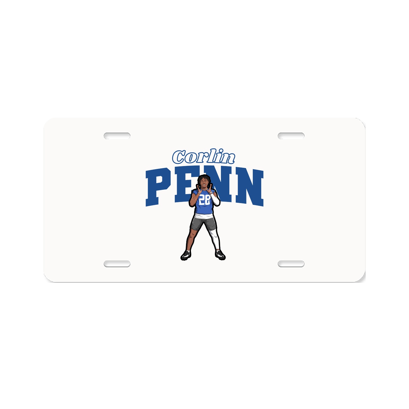 License Plate — Name Arch in Classic