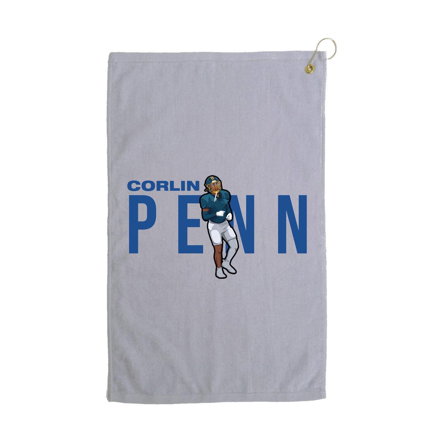 Golf Towel — Player Name in Grey