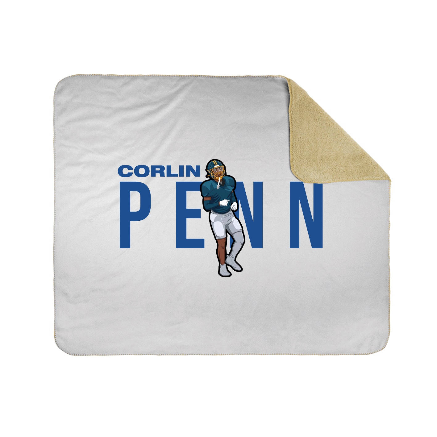 Throw Blanket — Player Name in White