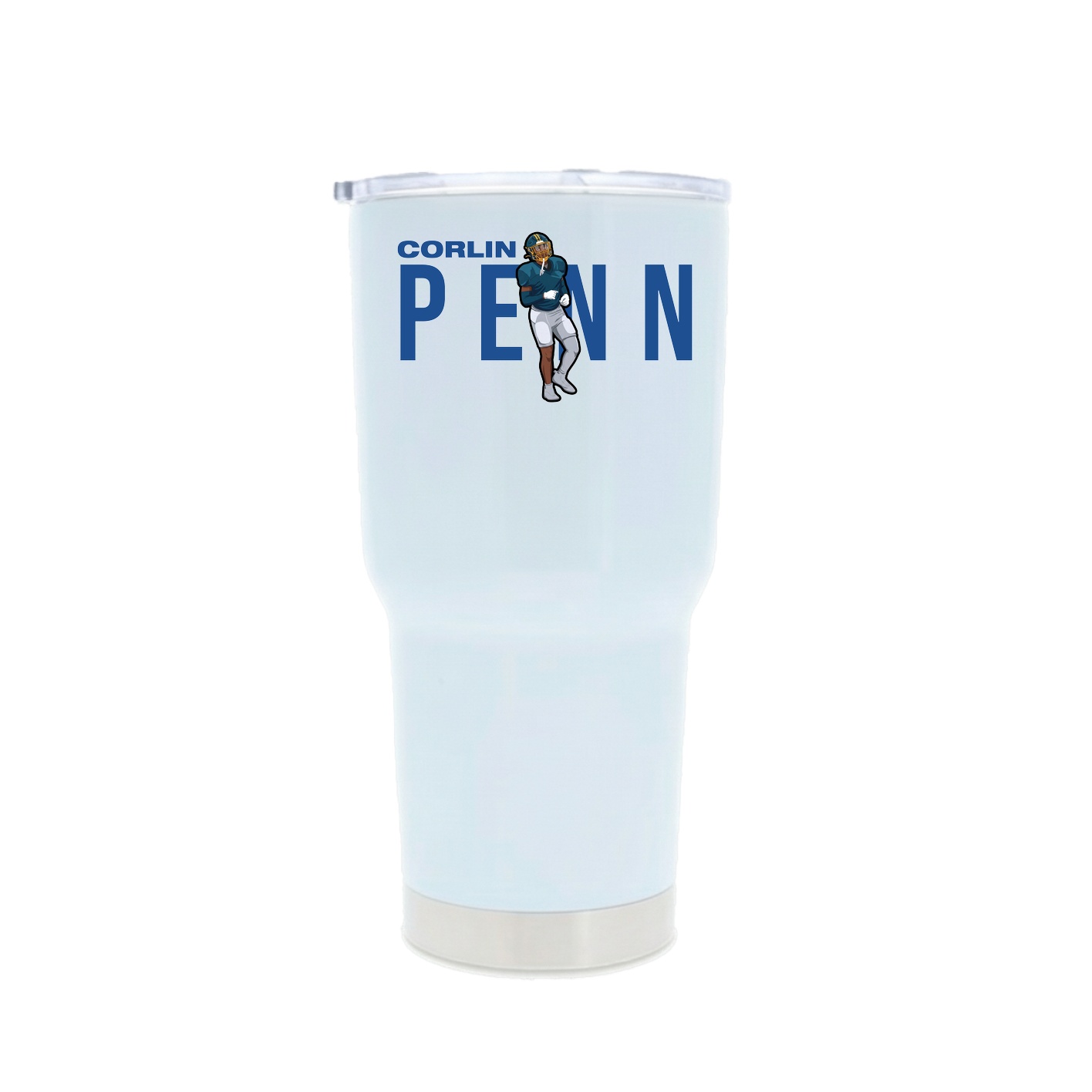 30oz Stainless Steel Tumbler — Player Name in White