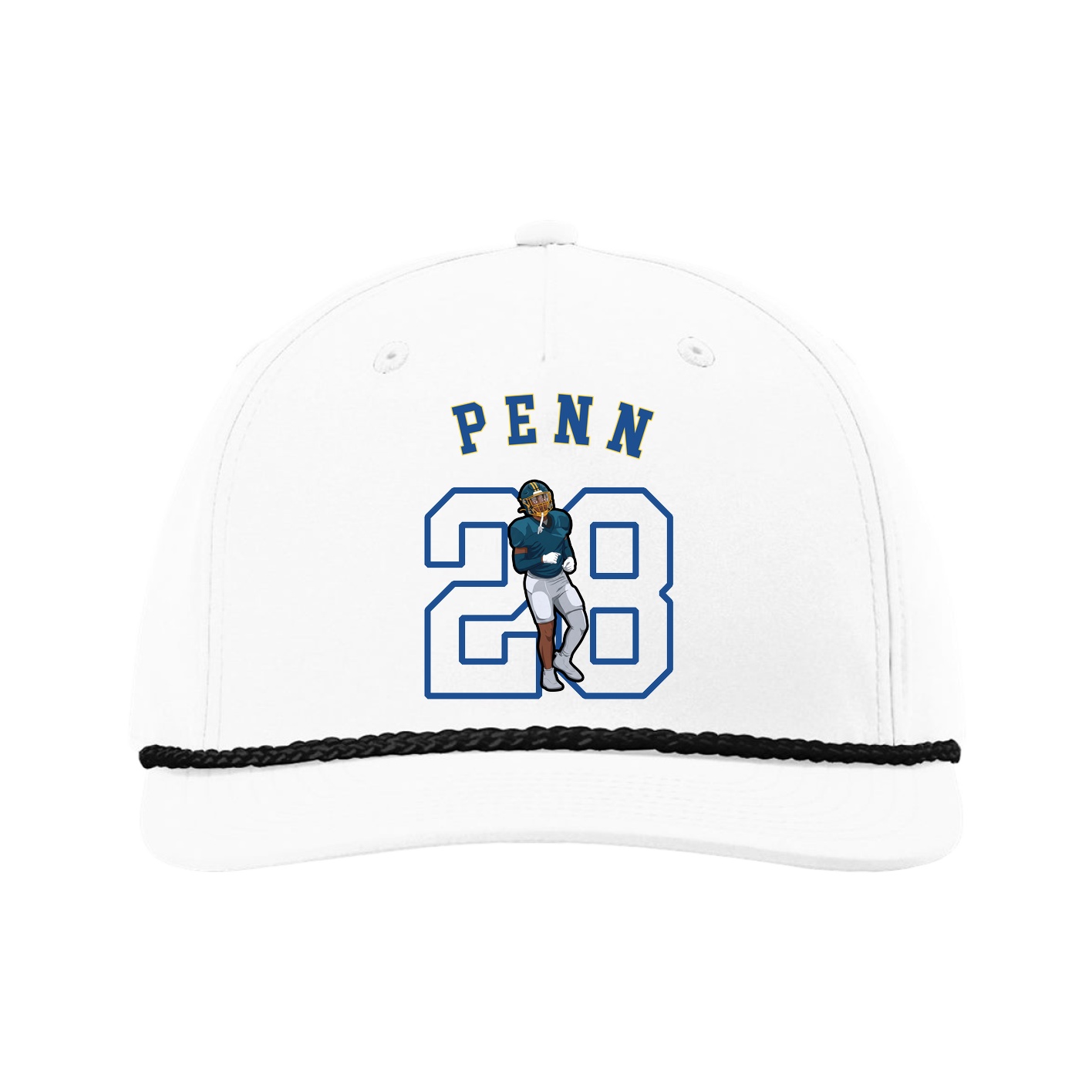 Five-Panel Classic Rope Cap — Shirsey Arch in White