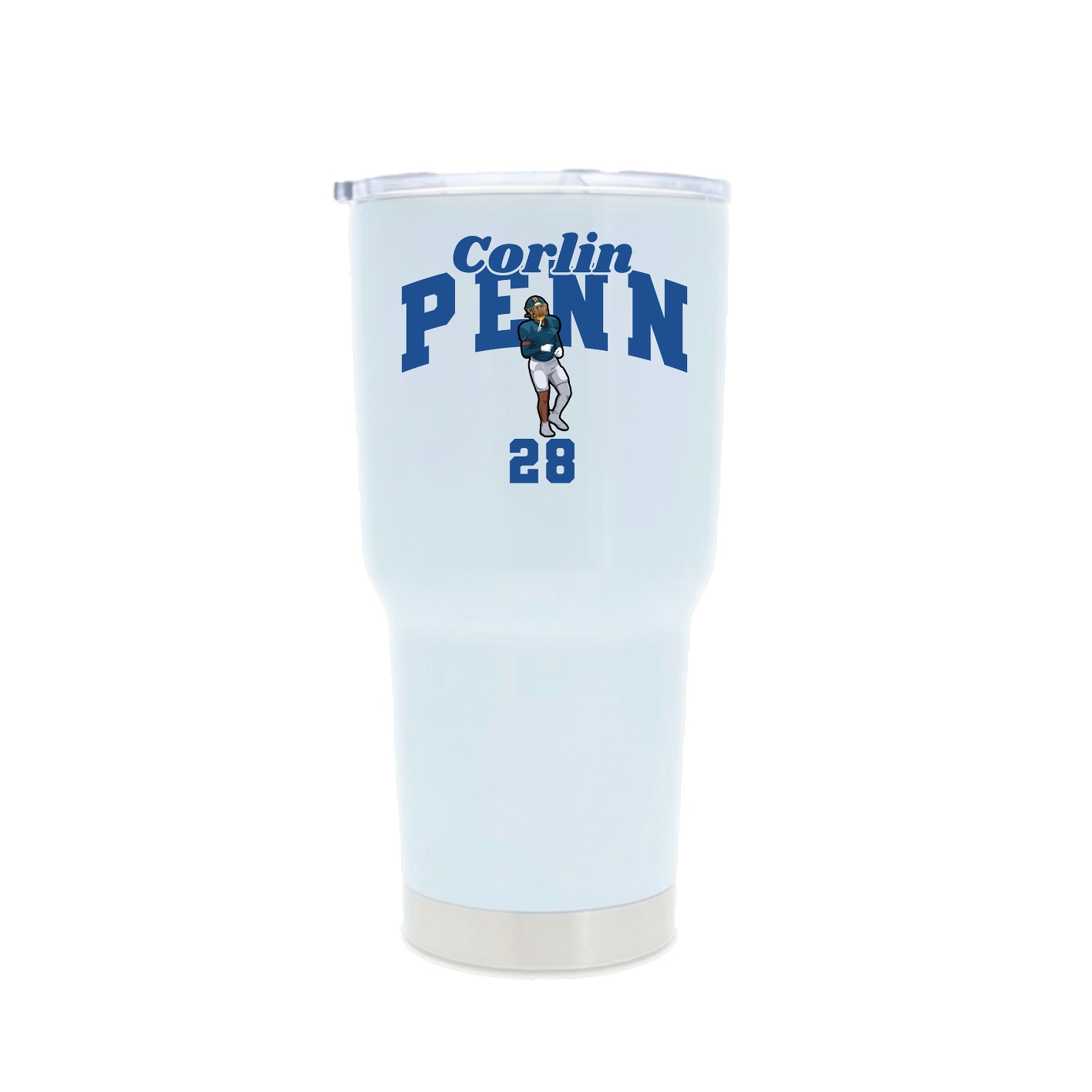 30oz Stainless Steel Tumbler — Signature Arch in White