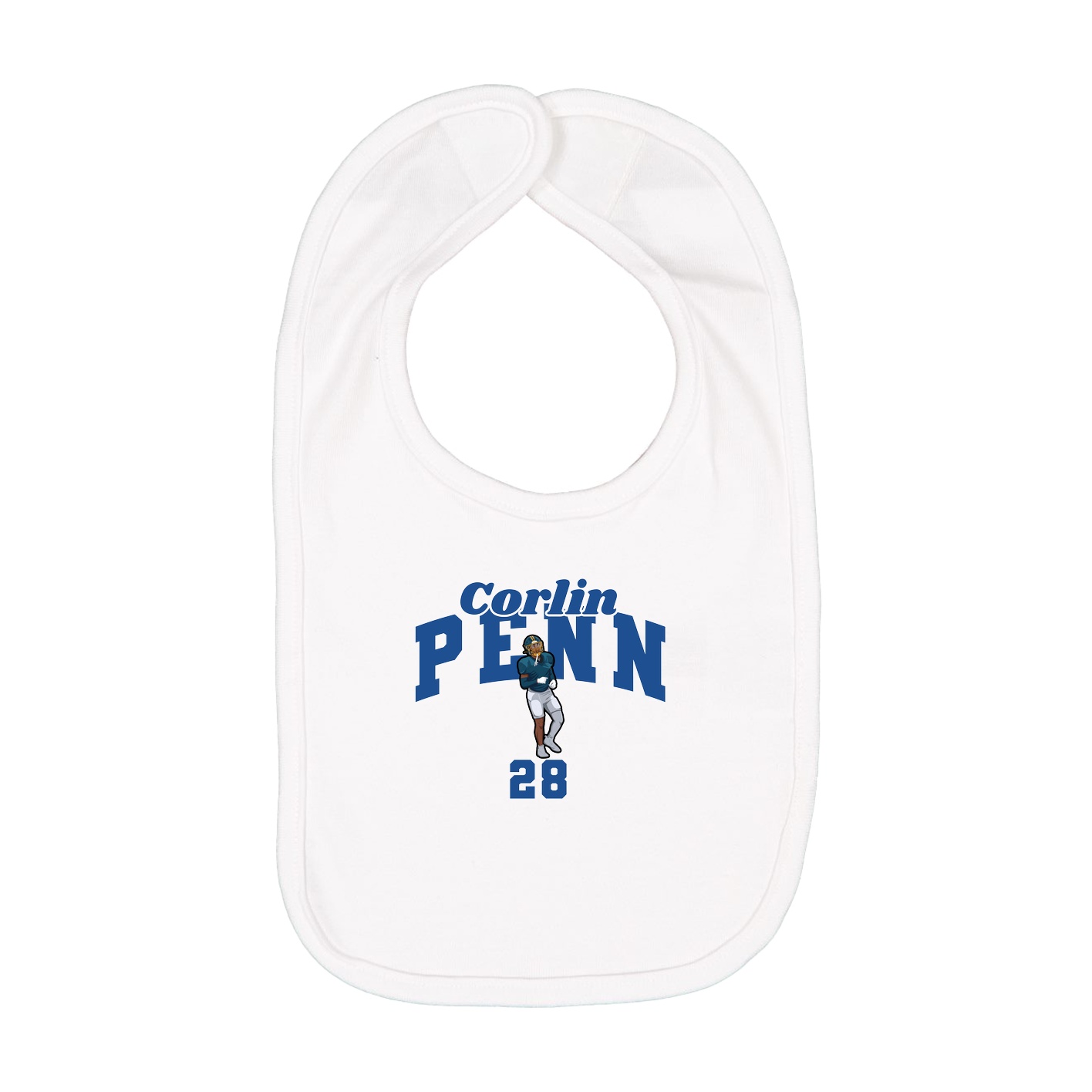 Infant Bib — Signature Arch in White