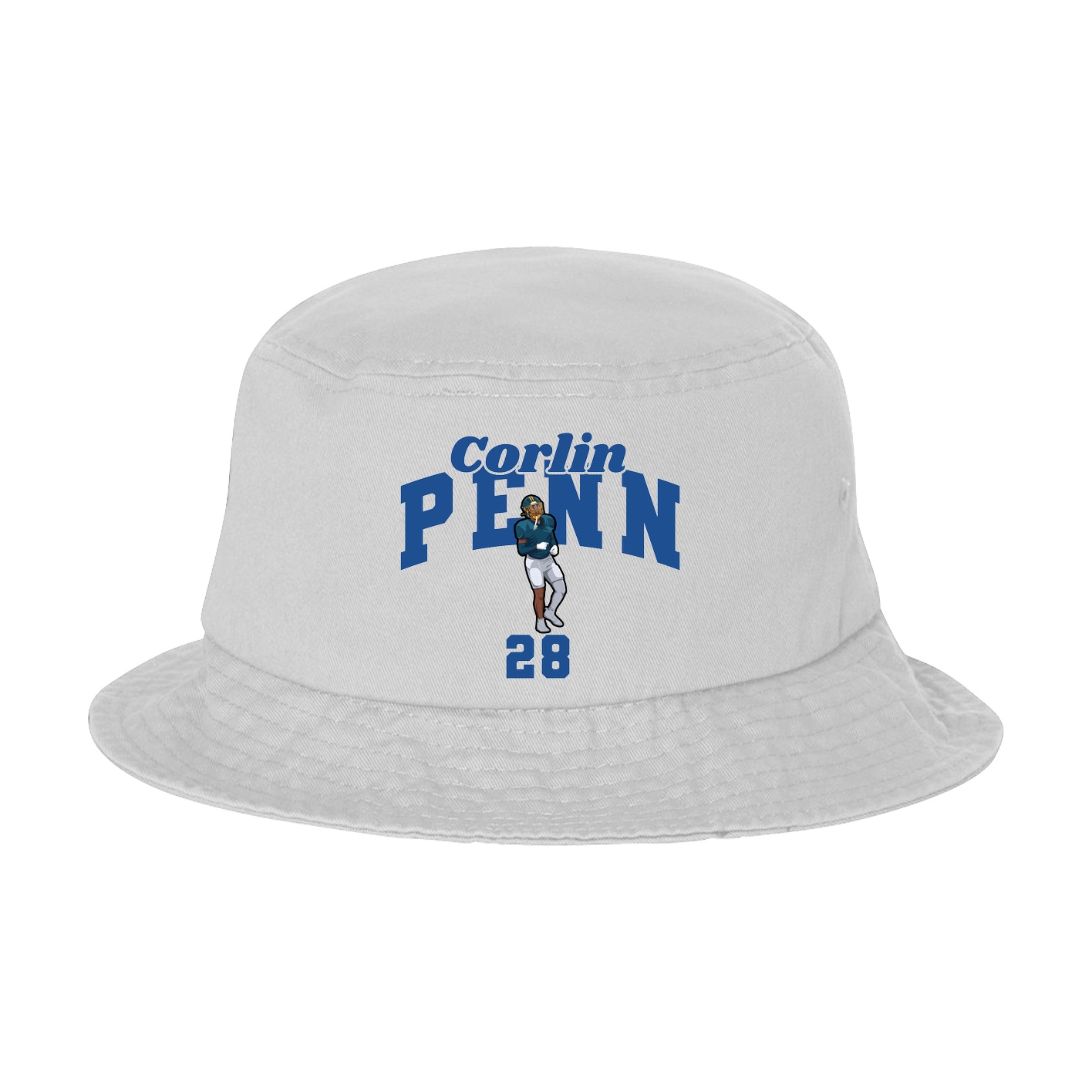 Bucket Cap — Signature Arch in White