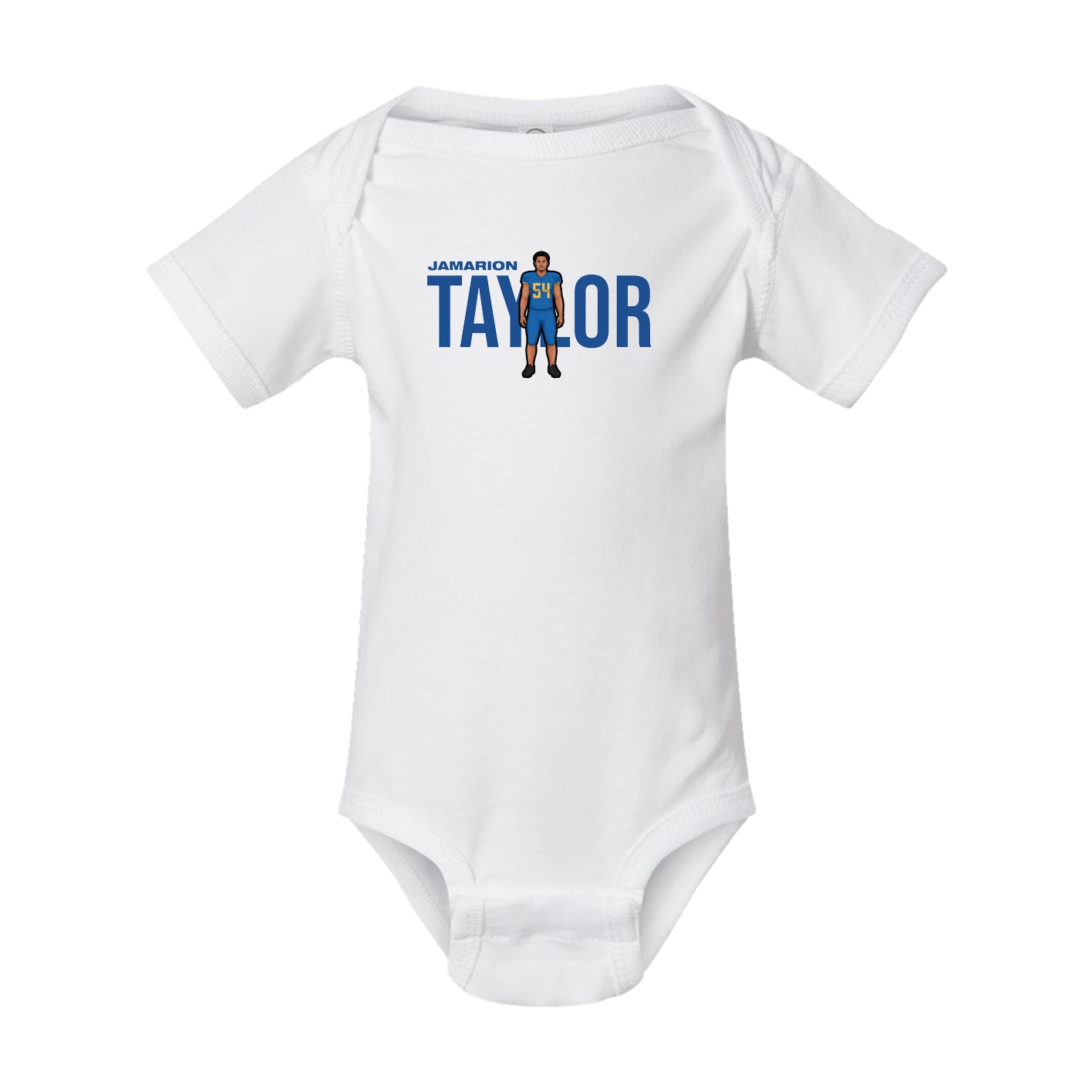 Baby Onesie — Player Name in White