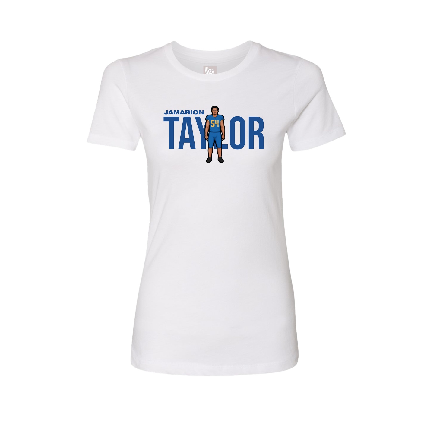 Fitted Women's Tee — Player Name in White