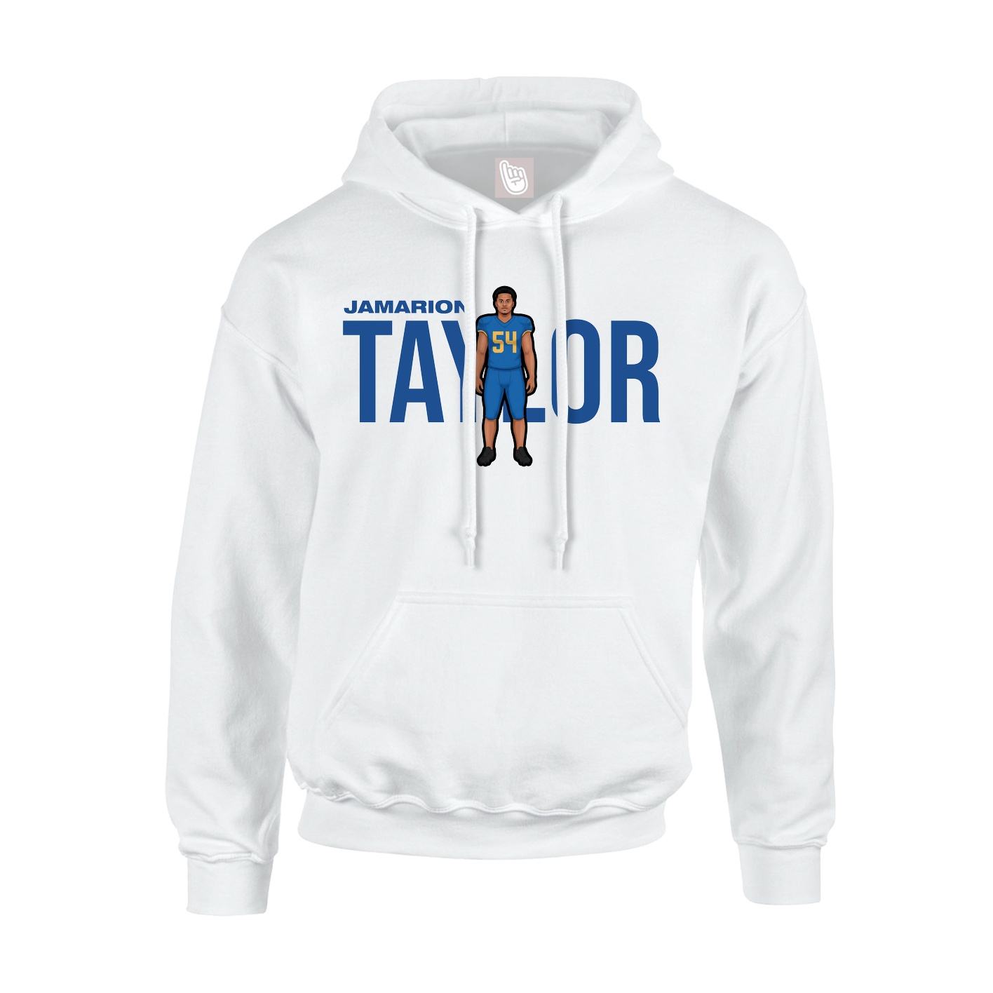 Youth Hoodie — Player Name in White