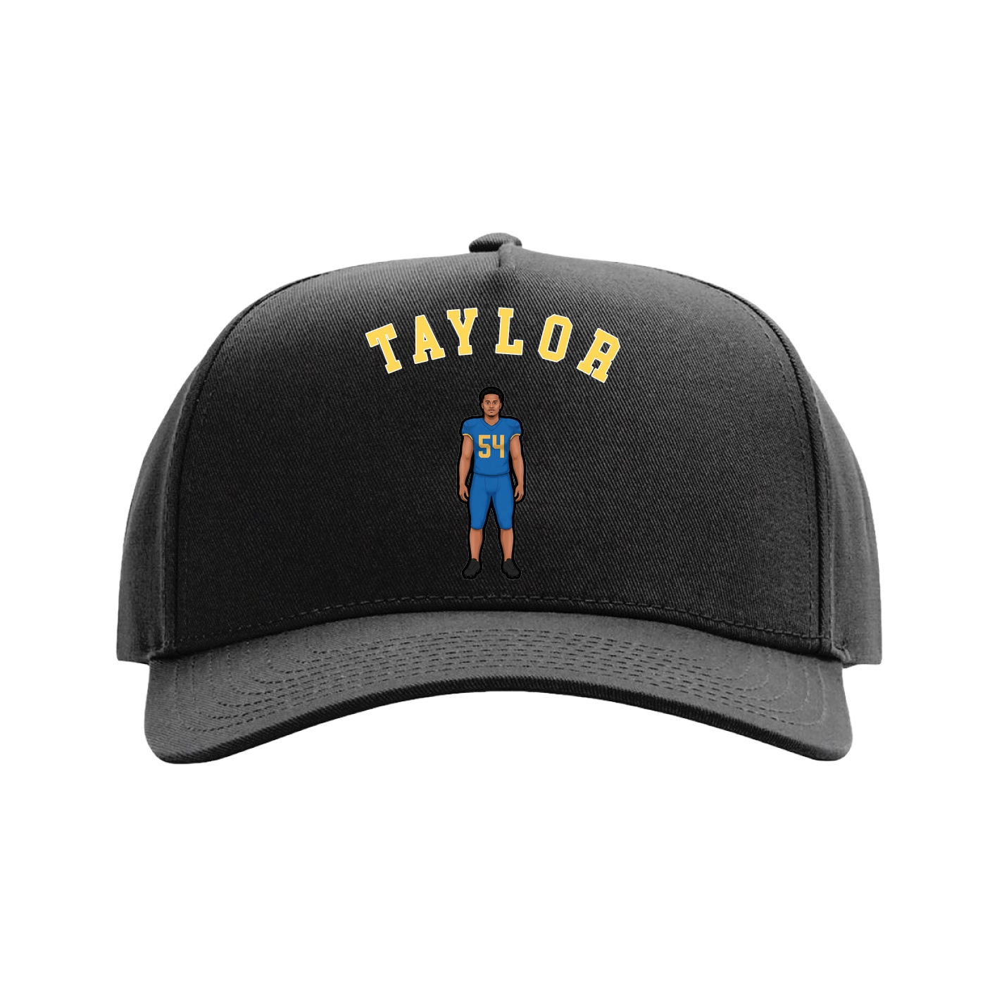 Full Fabric Five-Panel Champ Cap — Shirsey Arch in Black