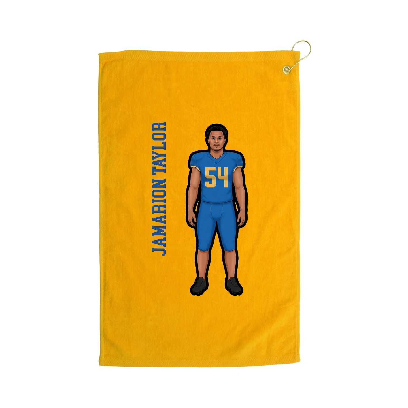 Golf Towel — Name Vertical in Gold