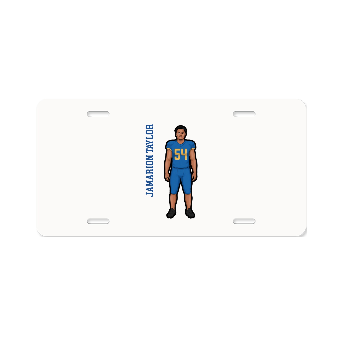 License Plate — Name Vertical in Classic