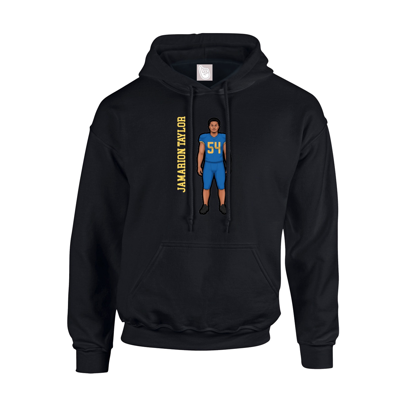 Hoodie — Name Vertical in Black
