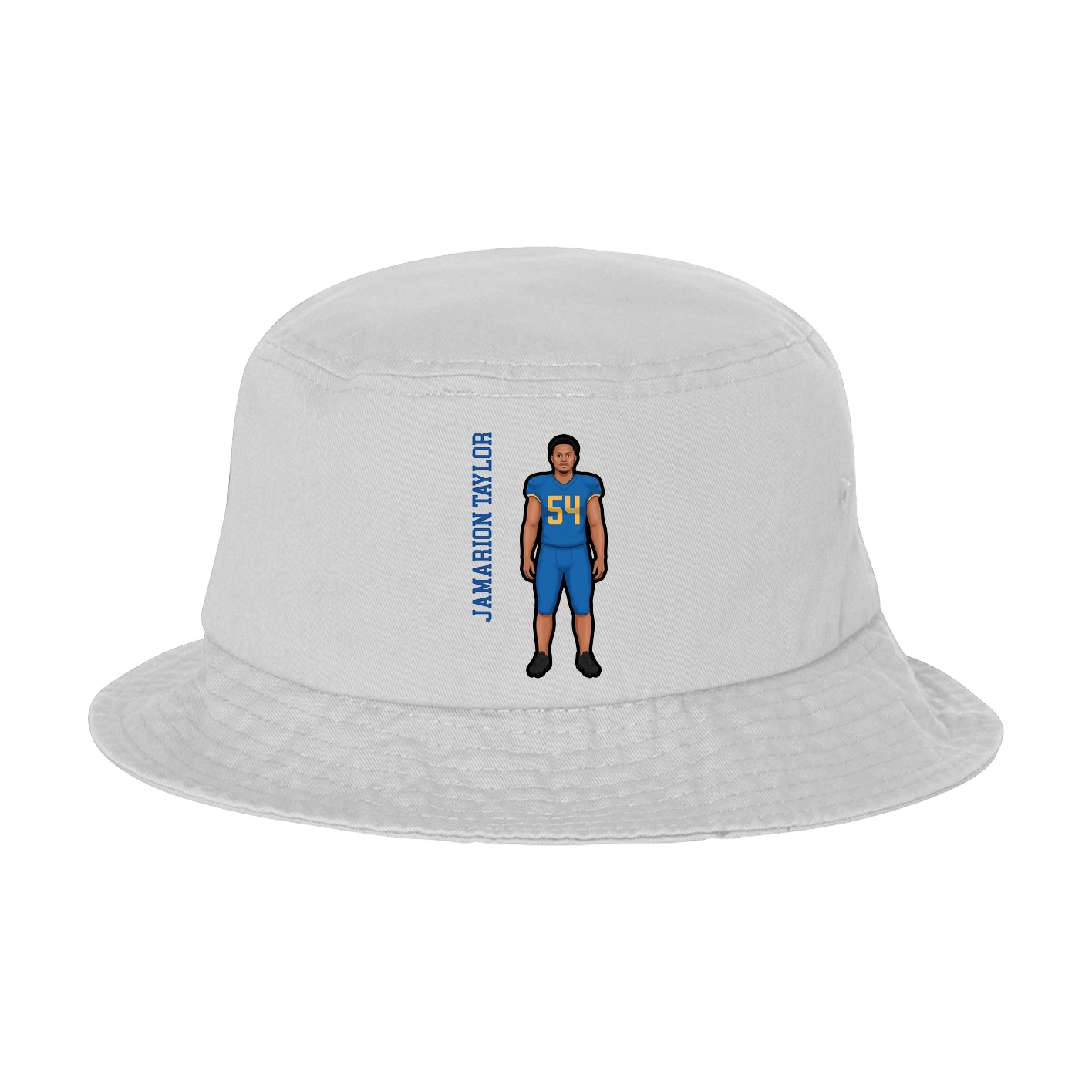 Bucket Cap — Name Vertical in White