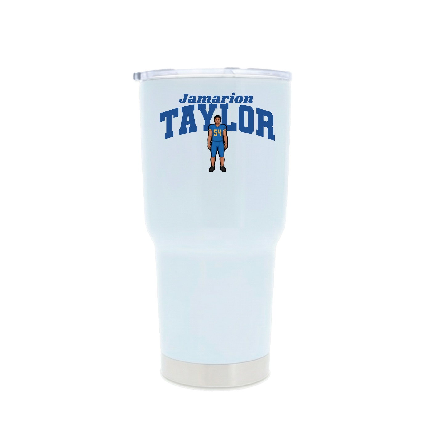 30oz Stainless Steel Tumbler — Signature Arch in White
