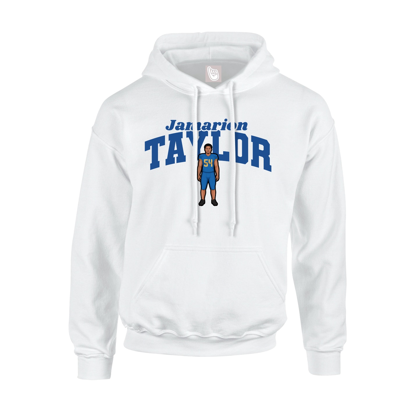 Hoodie — Signature Arch in White