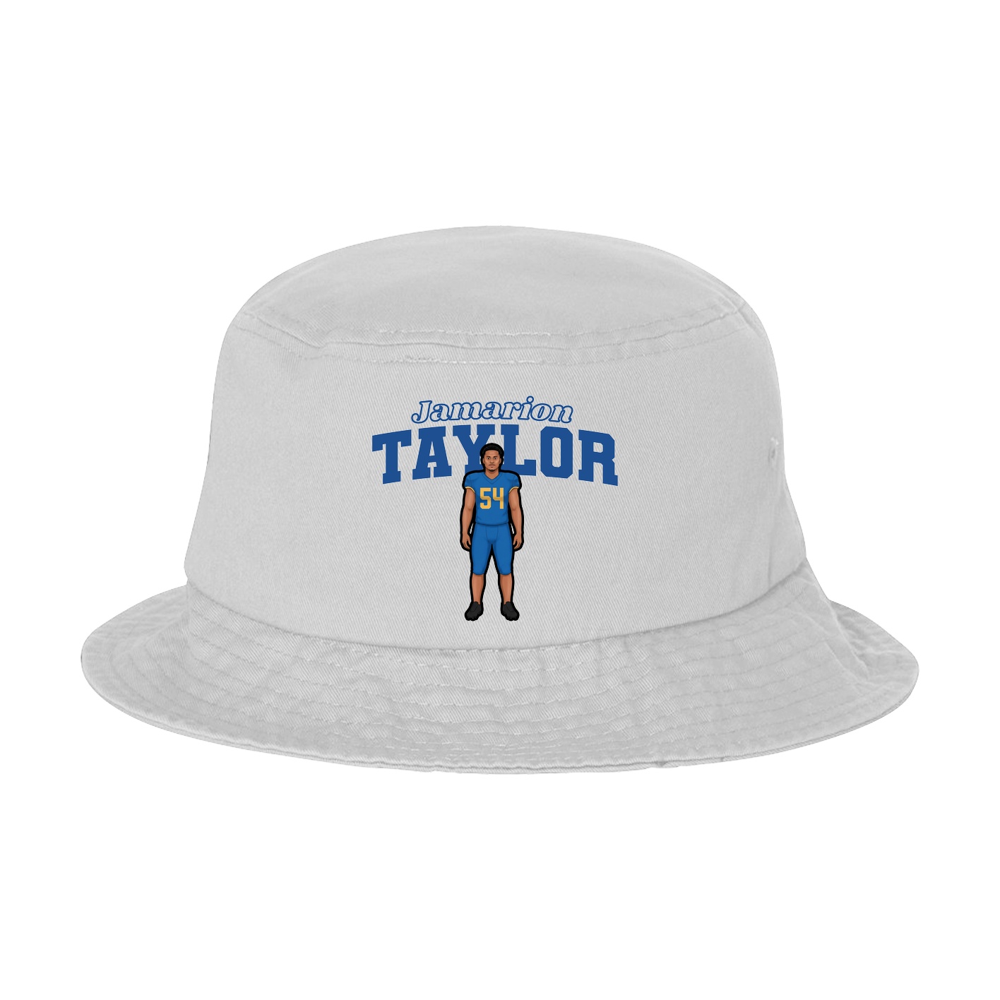 Bucket Cap — Name Arch in White