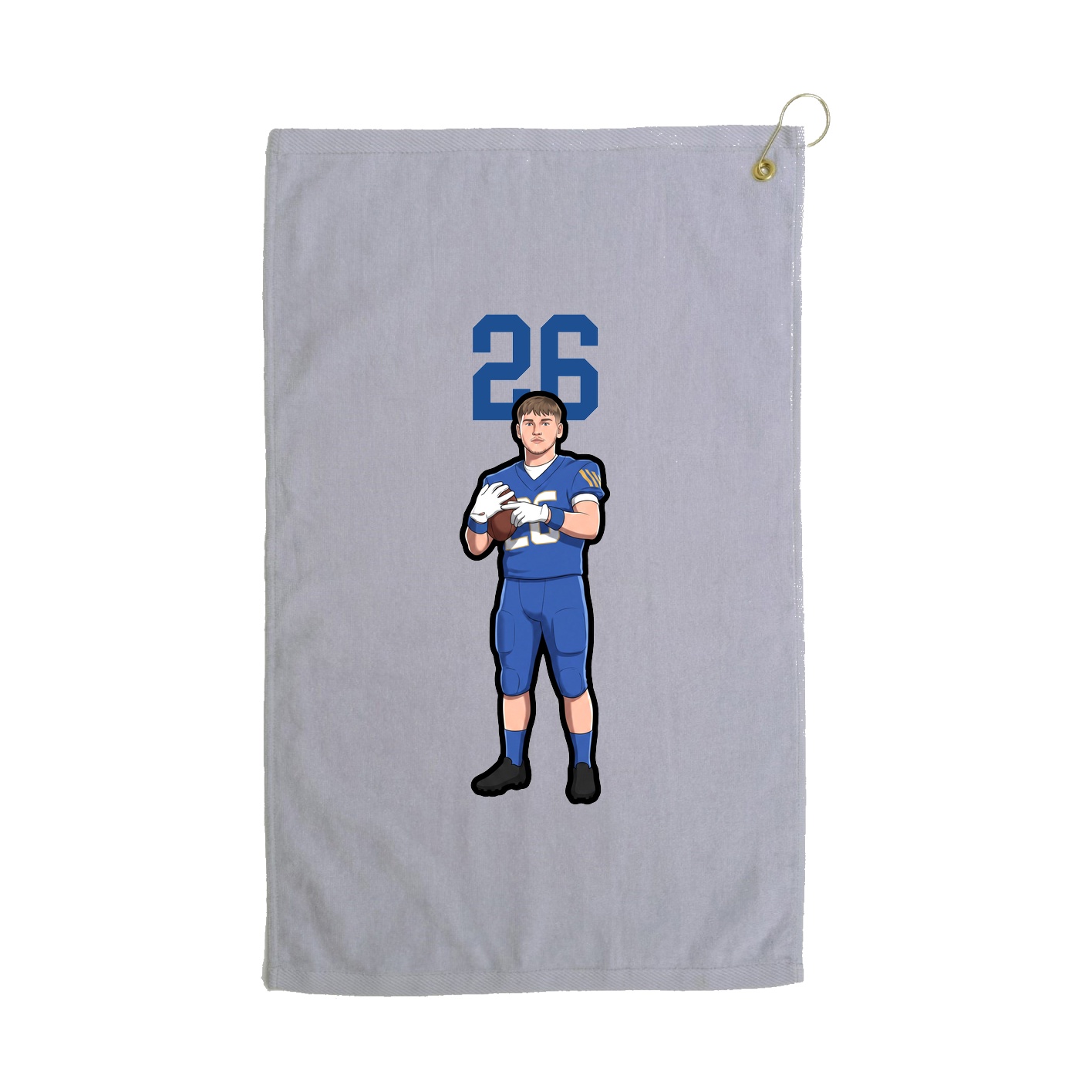 Golf Towel — Number Top in Grey