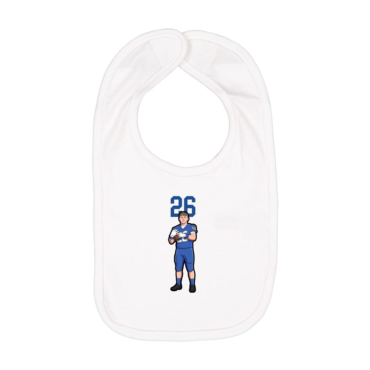 Infant Bib — Number Top in White