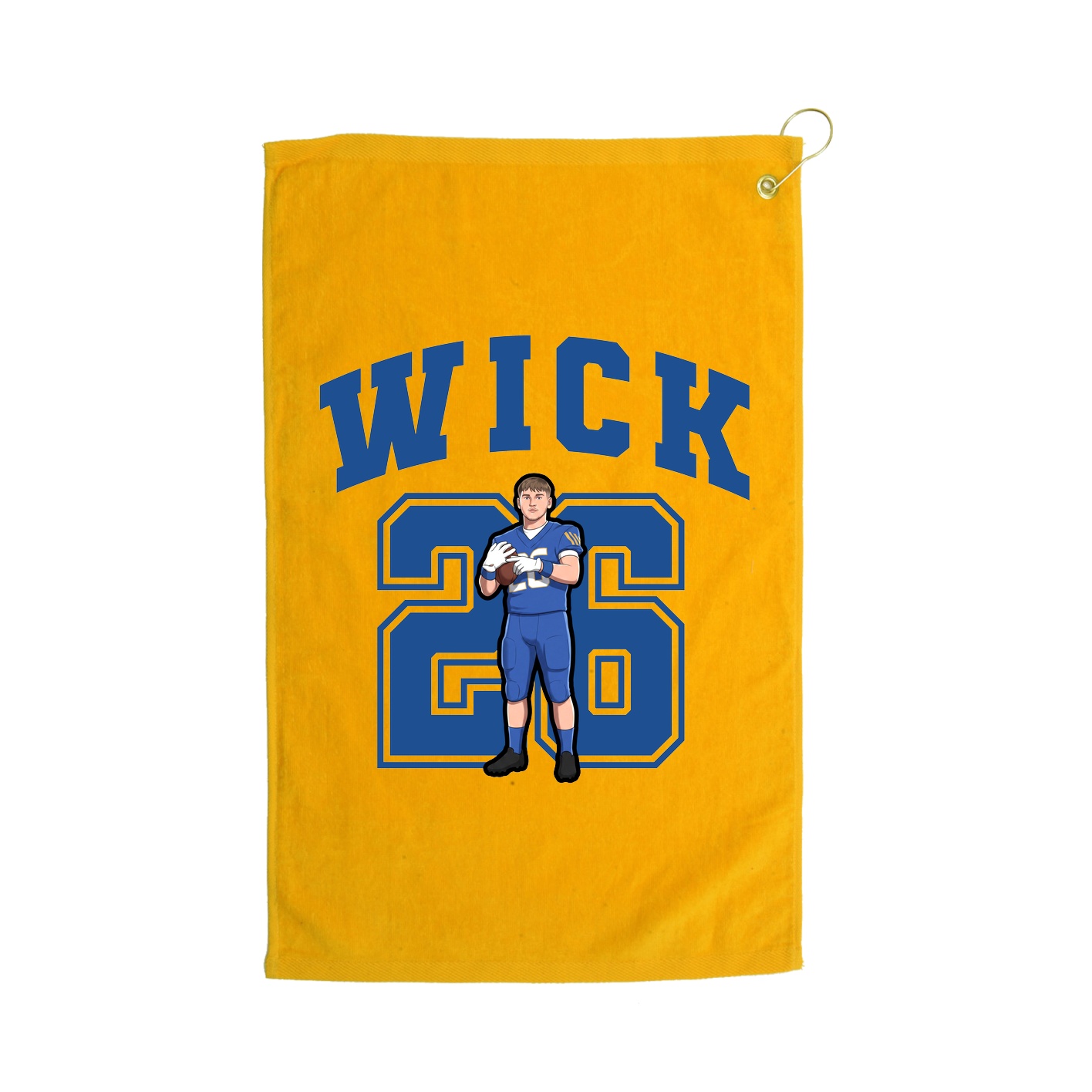 Golf Towel — Number in Gold