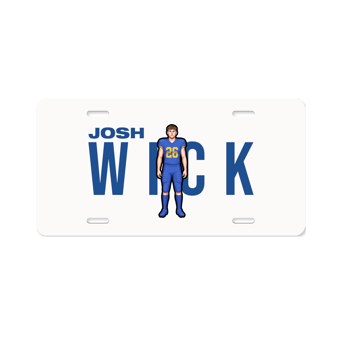 License Plate — Player Name in Classic