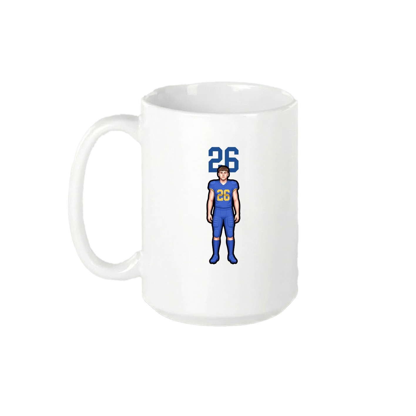 15oz Coffee Mug — Number Top in White