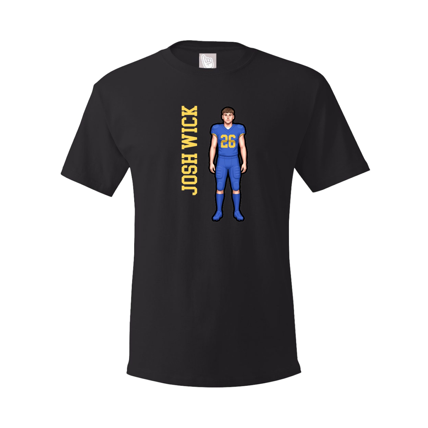 Youth Tee — Name Vertical in Black