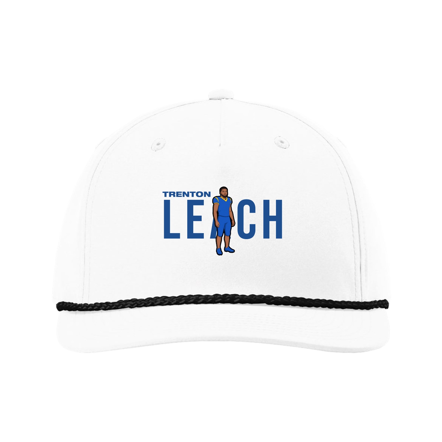 Five-Panel Classic Rope Cap — Player Name in White