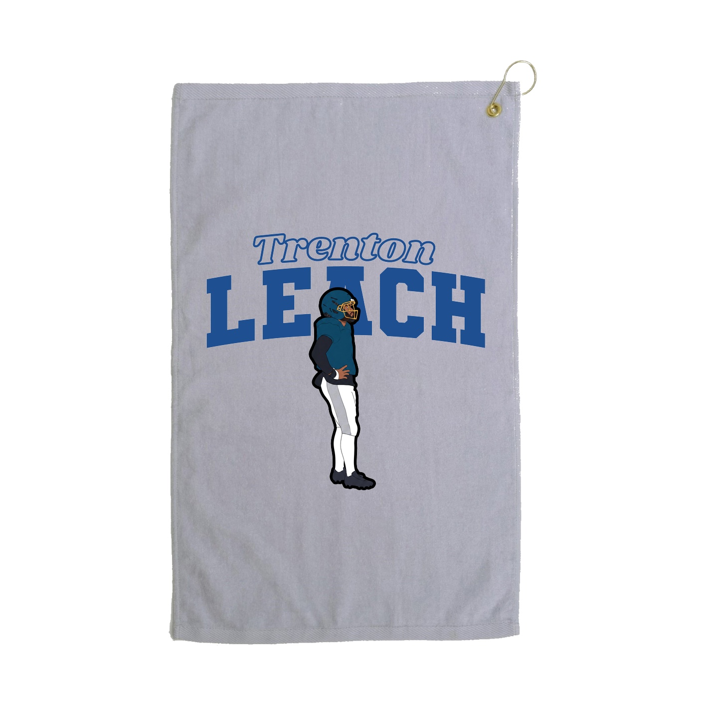 Golf Towel — Name Arch in Grey