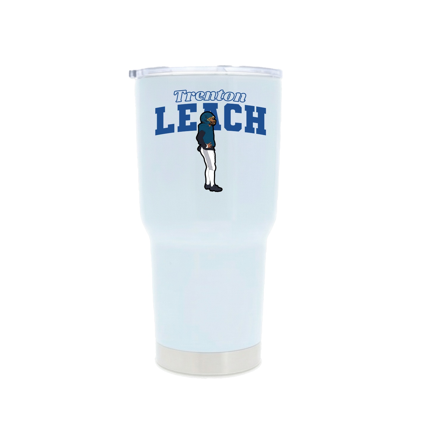 30oz Stainless Steel Tumbler — Name Arch in White