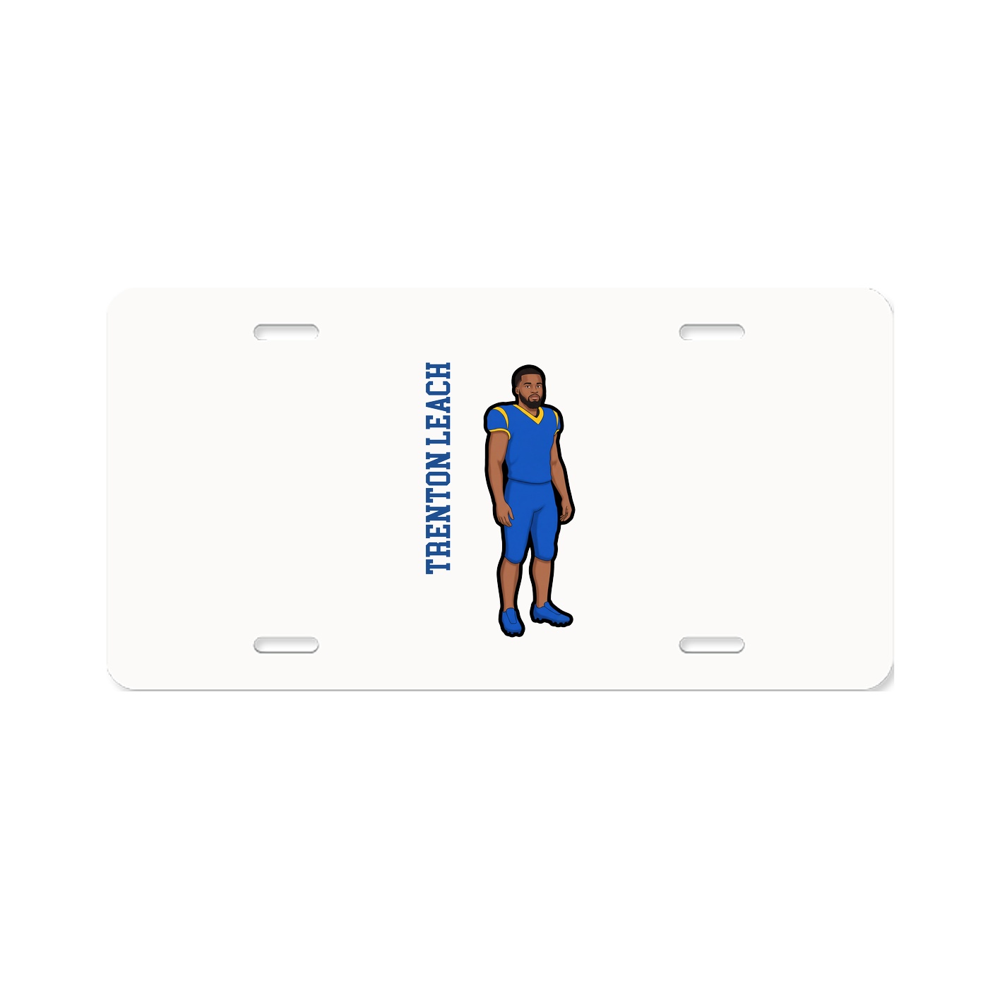 License Plate — Name Vertical in Classic