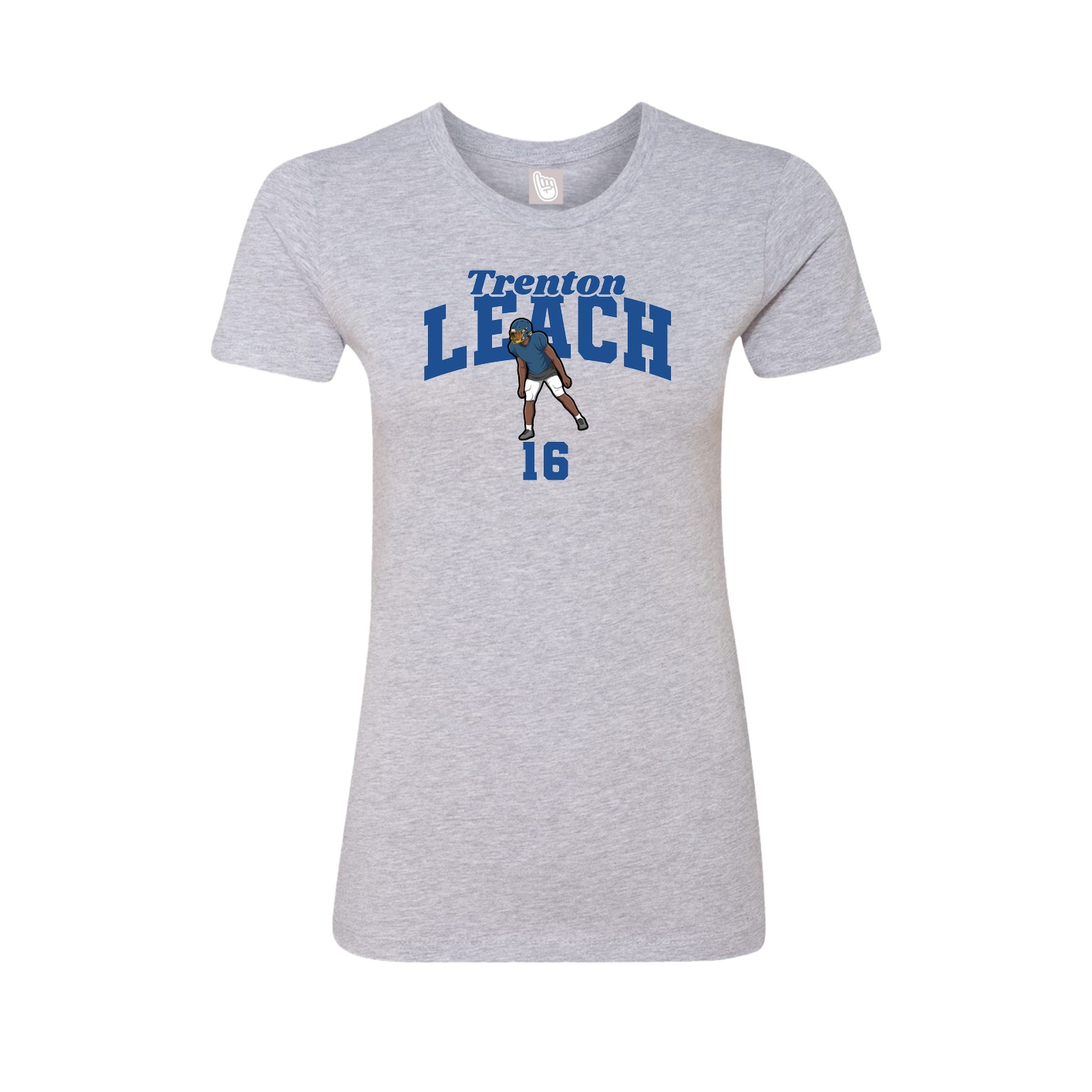Fitted Women's Tee — Signature Arch in Grey