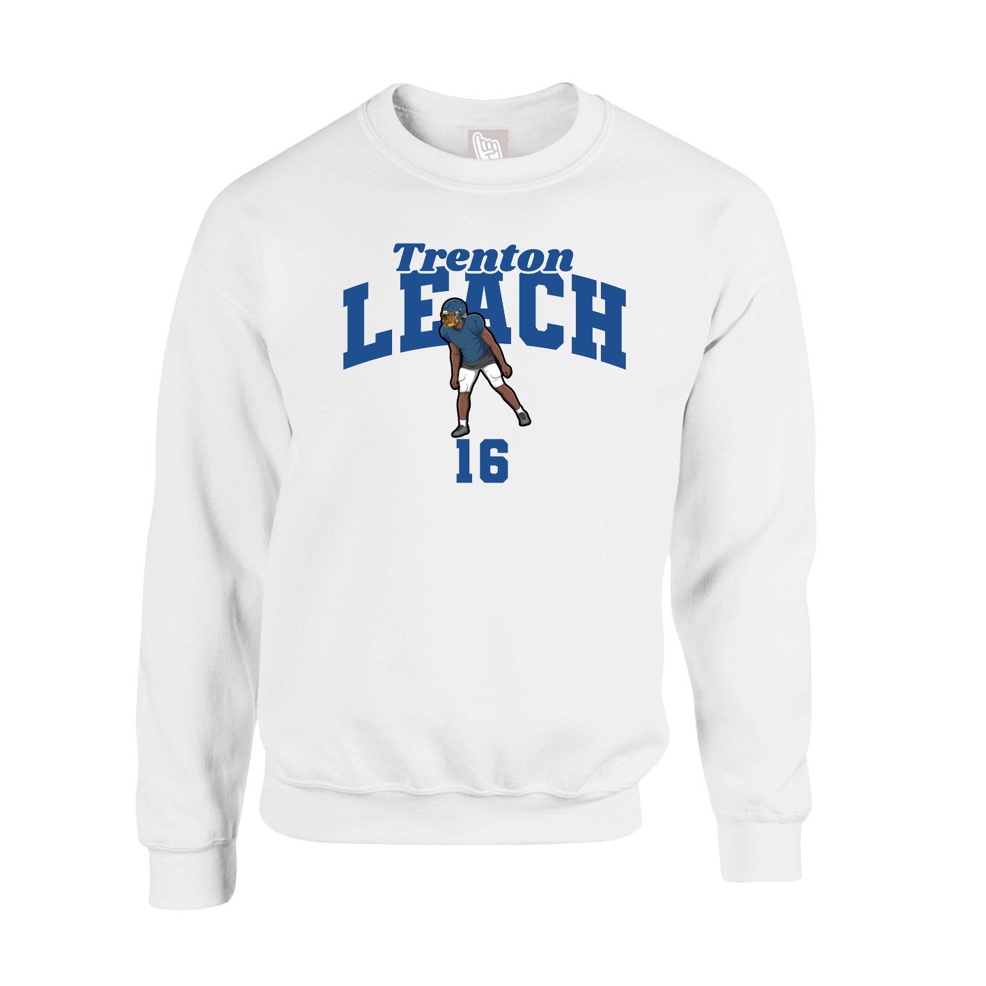 Fleece Crew — Signature Arch in White