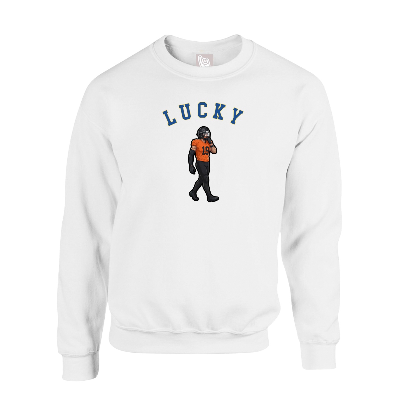 Fleece Crew — Shirsey Arch in White