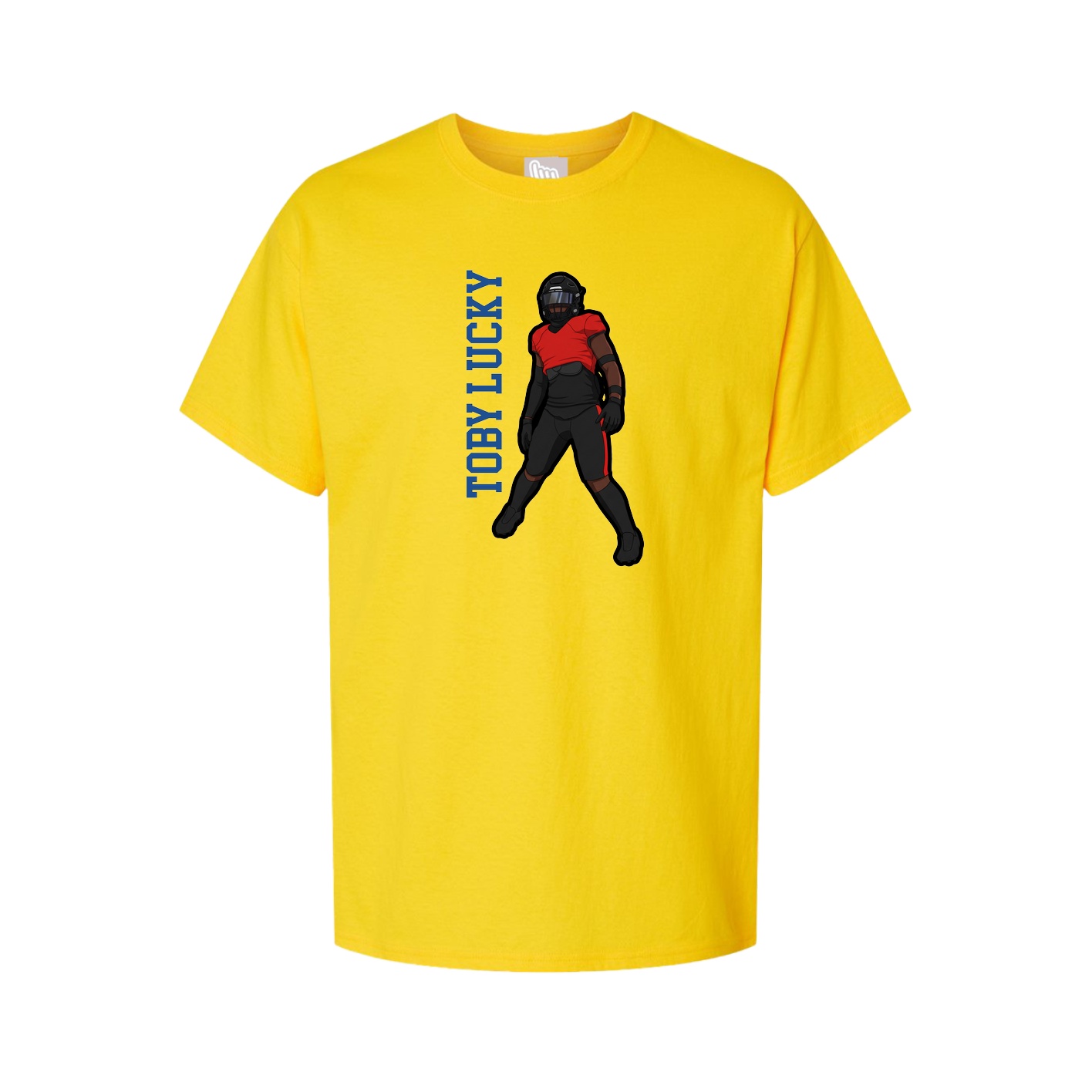 Youth Tee — Name Vertical in Gold