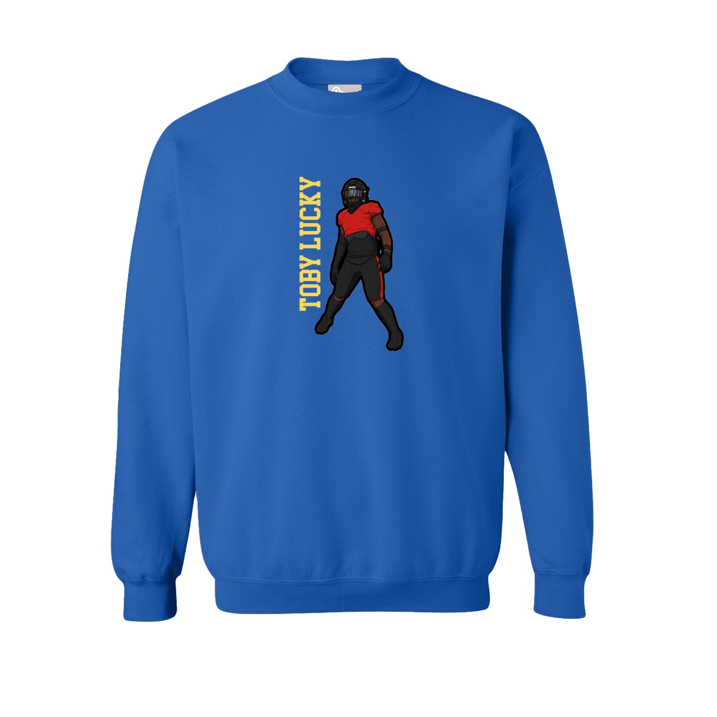 Fleece Crew — Name Vertical in Royal