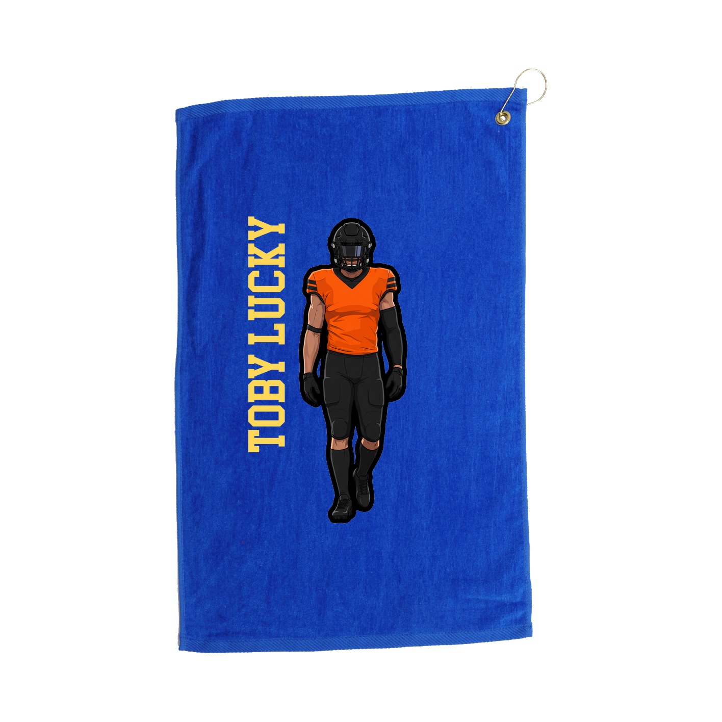 Golf Towel — Name Vertical in Royal