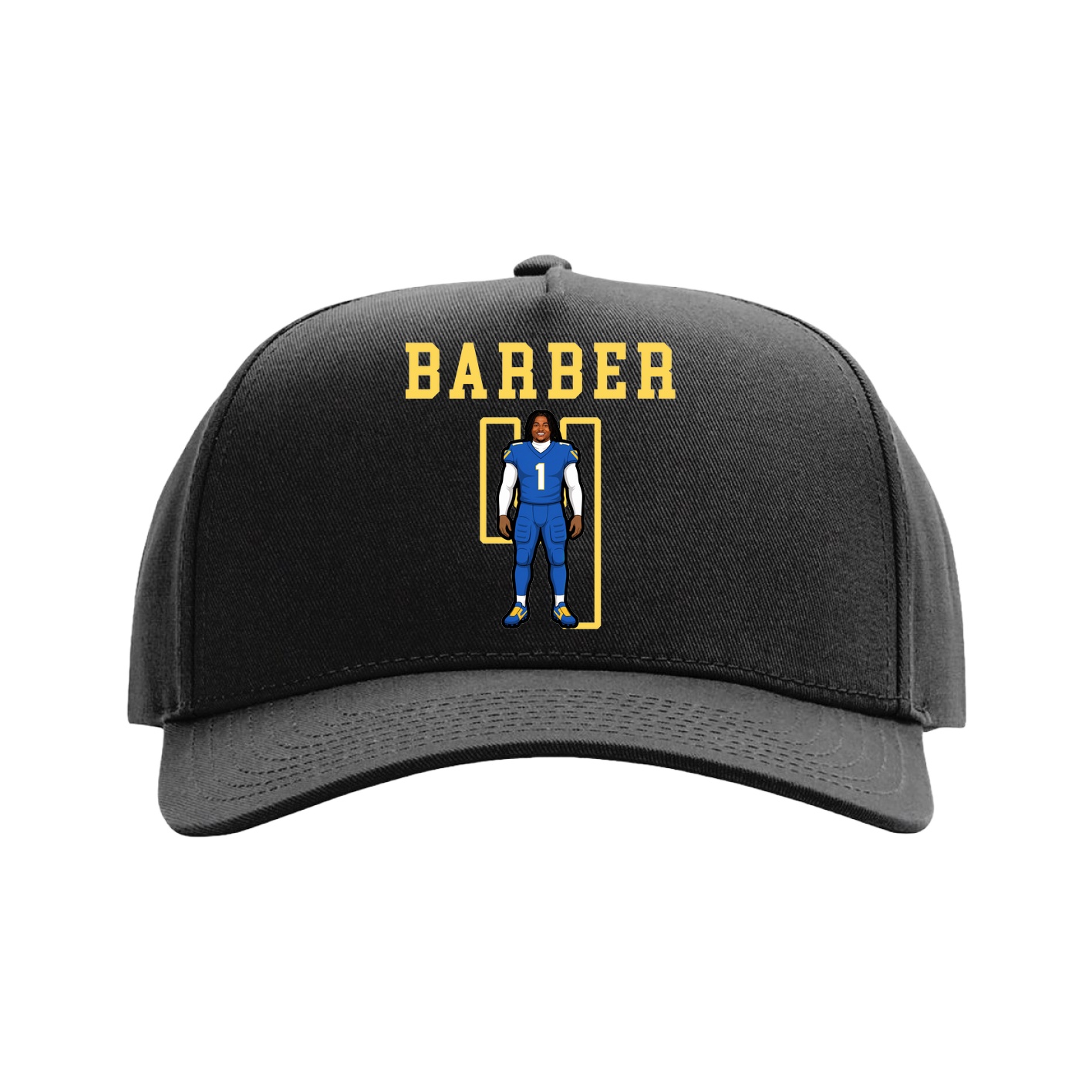 Full Fabric Five-Panel Champ Cap — Shirsey in Black