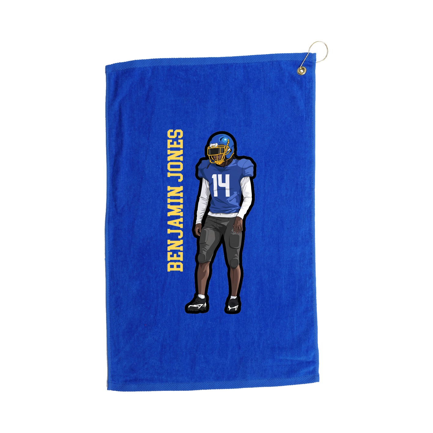 Golf Towel — Name Vertical in Royal