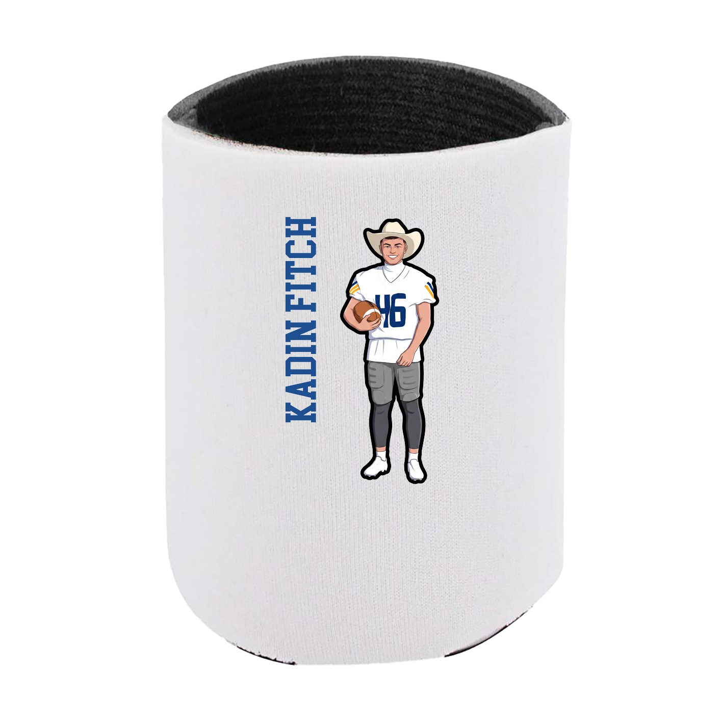 Can Holder — Name Vertical in White