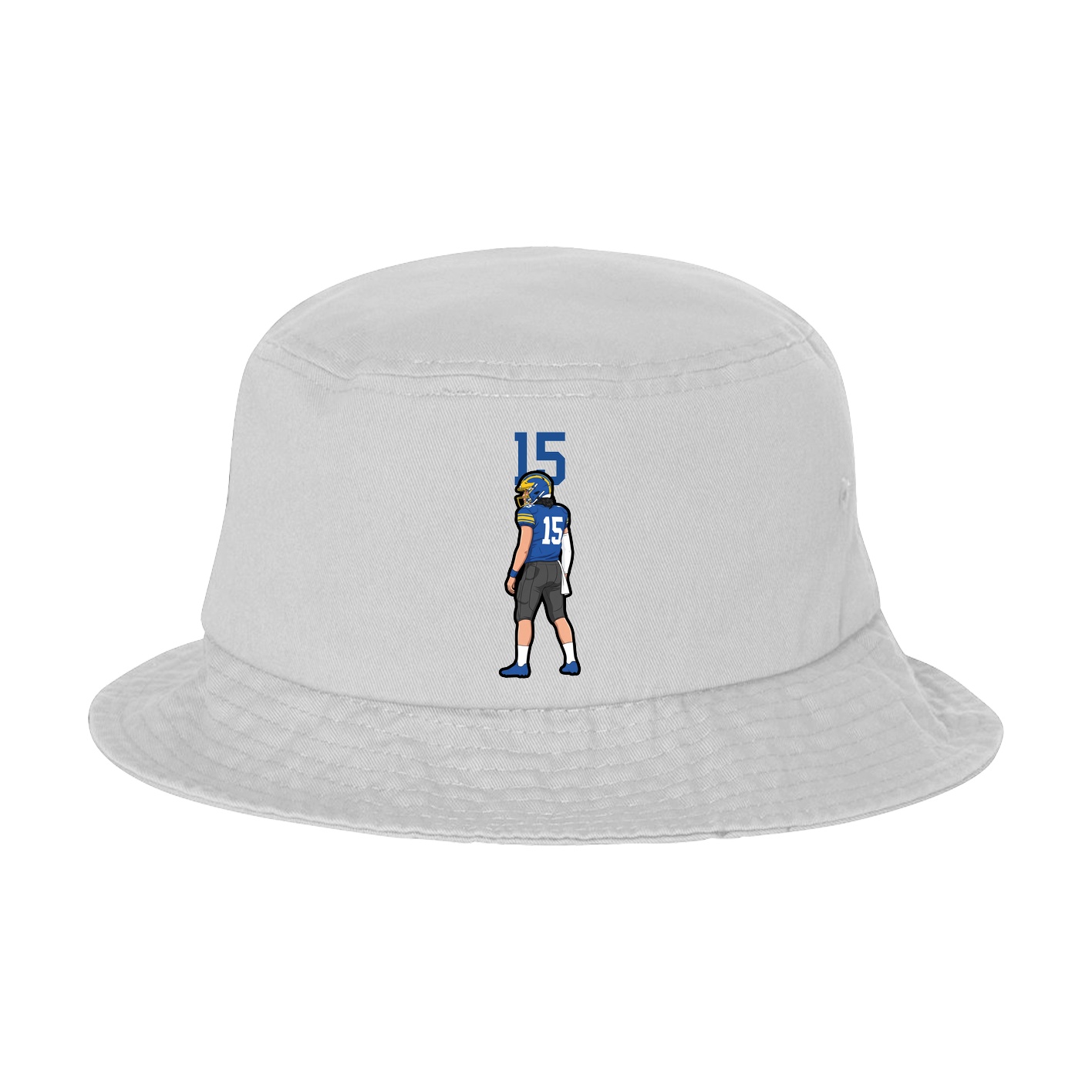 Bucket Cap — Number Top in White