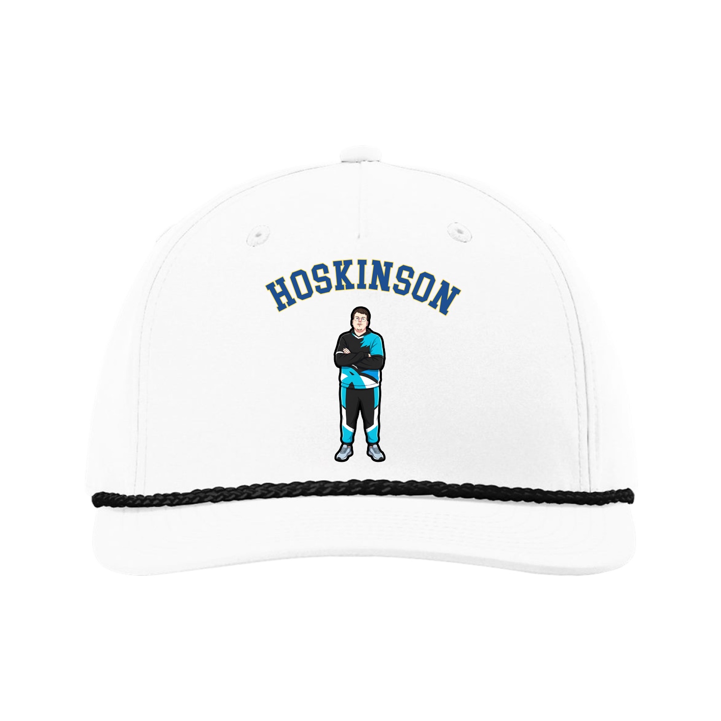 Five-Panel Classic Rope Cap — Shirsey Arch in White